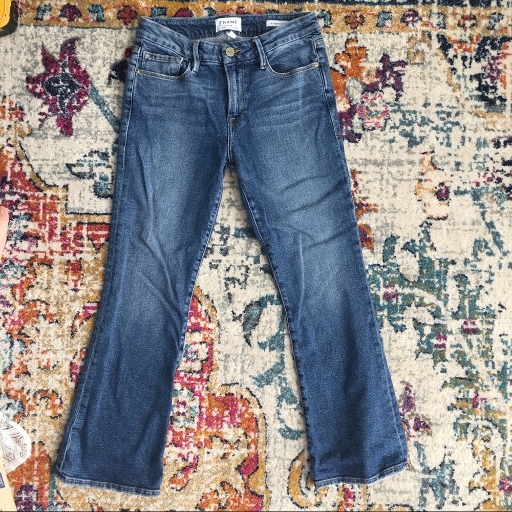 FRAME le crop mini boot jeans denim 26 blue